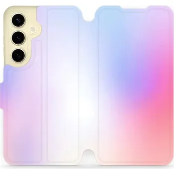 Pouzdro na mobilní telefon Flipové pouzdro Mobiwear - Samsung Galaxy S24 - VP65S Nachový odstín (Knížkové flip pouzdro, obal, kryt na mobil Samsung Galaxy S24 - VP65S Nachový odstín, materiál Umělá kůže + TPU - ochrana 360°, stojánek, silikonová vanička, magnetické zavírání)