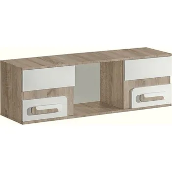 police Závěsná skříňka ORAKI, dub jasný/bílá + vyzvednutí ZDARMA