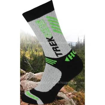 Pánské termo ponožky Hoza outdoor ponožky Thermo Trekking H3413 černá/šedá/fosfor vel. 39-42