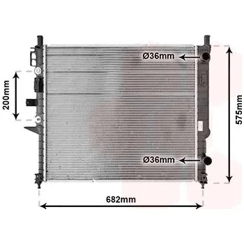 Motor automobilu Chladič, chlazení motoru VAN WEZEL 30002331