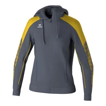 ERIMA EVO STAR TRÉNINKOVÁ BUNDA S KAPUCÍ - DÁMSKÁ - Šedá, Žlutá - velikost 44