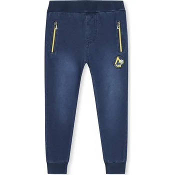 Chlapecké riflové kalhoty / tepláky - KUGO TM8259K, tmavší modrá / žluté zipy Barva: Modrá, Velikost: 104