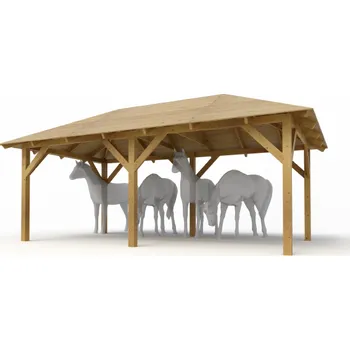 Pergola Drevena Přístřešek-box pro koně 290x540