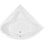 AQUALINE DUNAJ II rohová vana 150x150x48 cm bez nožiček, bílá G1350