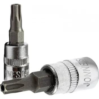 Gola hlavice Zástrčné hlavice Torx s otvorem, 1/4", 6hranné, velikosti T6-T40, délka 37 mm - JONNESWAY, Velikost: TT20
