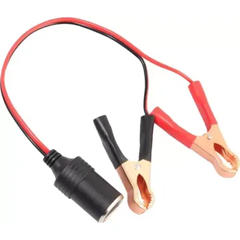 Elektrická zásuvka Zásuvka s&nbsp;krokosvorkami 12V nebo 24V, maximální příkon 10A (Přenosný napájecí adaptér)