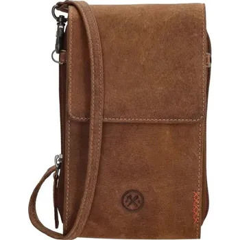 Kabelka Hnědá kabelka na mobil z pravé kůže „Freya“