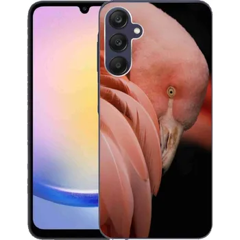 Pouzdro na mobilní telefon Gelový kryt mmCase na Samsung Galaxy A25 5G - plameňák 3