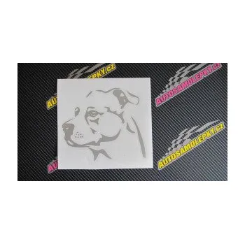 Polep vozidla Pes 134 levá Stafordširský bulteriér (12 - zelená) SAMOLEPKA NA AUTO, NÁLEPKA, FÓLIE, POLEP, TUNING, VLASTNÍ TEXT, TISK, AUTOSAMOLEPKY.cz, POLEPY, OBRÁZEK, LOGO, 3D STICKERS