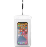 OEM PVC Voděodolné univerzální pouzdro s poutkem na mobilní telefon /15 x 7,5cm/ 6,7" / bílé