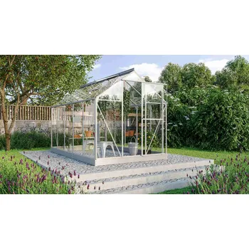 Skleník LANIT PLAST, s.r.o. skleník VITAVIA TRITON 6200 čiré sklo 3 mm stříbrný LG3687