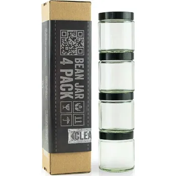 Comandante skleněná nádoba na kávu, transparentní, set 4 ks