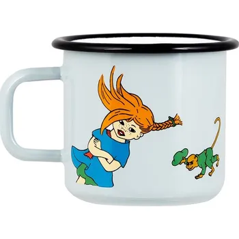 Smaltovaný hrnek Pipi Dlouhá punčocha The Strongest Girl in the World 0,37l Pippi Muurla