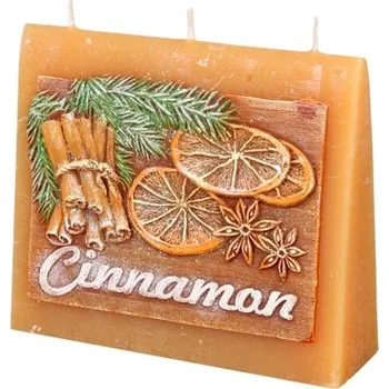 Svíčka Svíčka CINNAMON OBÁLKA zdobená vonná 13x11cm