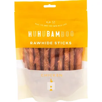 Pamlsek pro psa Huhubamboo tyčinka z buvolí kůže s kuřecím 250g