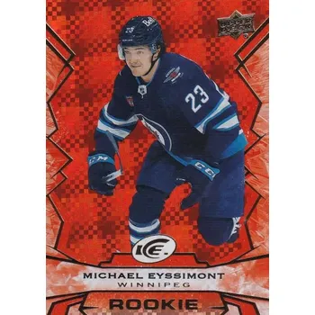 Sběratelská karetní hra insert RC karta MICHAEL EYSSIMONT 22-23 UD Ice Rookie Orange číslo 142