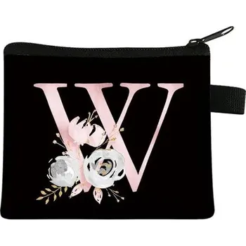 Peněženka Peněženka s květinovým potiskem ve tvaru písmen - W