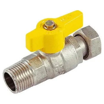 Ventil TIEMME plynový kulový kohout s pákou vnější/vnitřní závit s převleč. maticí 1/2"