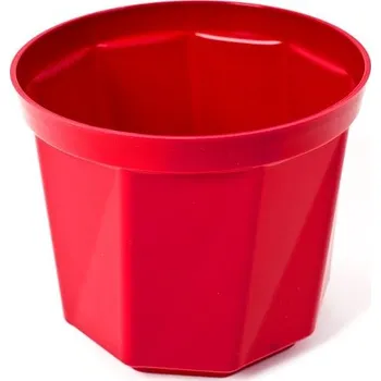 Obal na květináč Dekorativní květináč Rosa 19 cm - červená PLASTKON