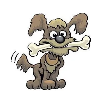 Odstranitelné tetování Pes s kostí - nalepovací tetování