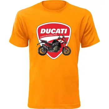 Pánské tričko Ducati Multistrada V4 Pikes Peak oranžové