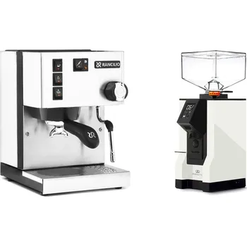Kávovar Rancilio Silvia BC, white + Eureka Mignon Perfetto, BL white