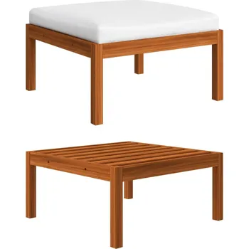 Zahradní pohovka ZBXL Zahradní podnožka s poduškou masivní akáciové dřevo