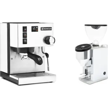 Kávovar Rancilio Silvia BC, white + Rocket Espresso FAUSTINO 3.1, chrome