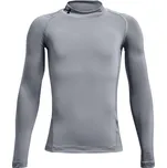 Chlapecké tričko Under Armour HG Armour Mock Long Sleeve - šedá YXL