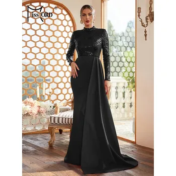 Dámské šaty Večerní dámské šaty LissCord lC1157 Barva: Černá, Velikost: L