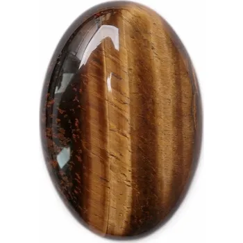 Masážní kámen Tygří oko masážní hmatka velký ovál cca 6 cm