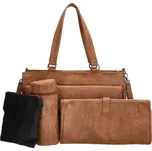 Hnědý 4-set přebalovací kabelka ke kočárku „Babyboom“