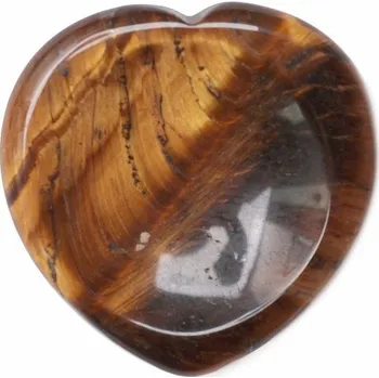 Masážní kámen Tygří oko masážní hmatka srdce cca 4 cm