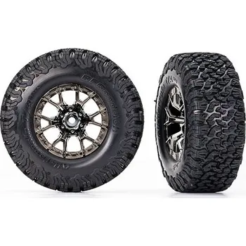 RC náhradní díl Traxxas kolo 2.2/3.0", disk Raptor R černý chrom, pneu BFGoodrich T/A KO2 (2) (2WD přední) - TRA10186-BLKCR