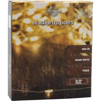 Vánoce Světelný řetěz s 60LED a časovačem