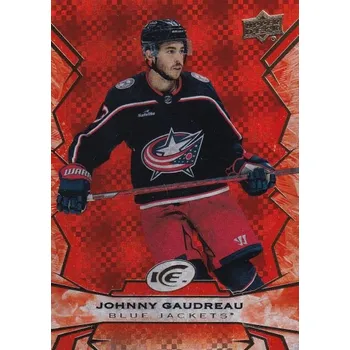 Sběratelská karetní hra paralel karta JOHNNY GAUDREAU 22-23 UD Ice Orange číslo 1