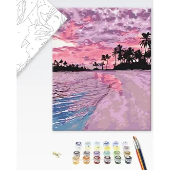Brushme Malování podle čísel růžový západ slunce