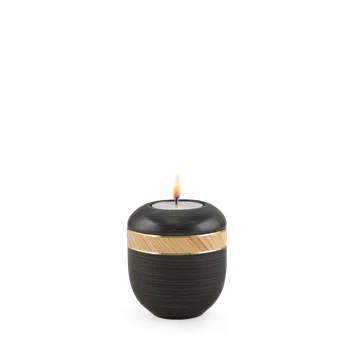 Smuteční dekorace Keramická miniurna Milano - Šedá