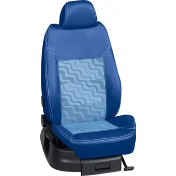 Potah sedadla Autopotahy Volkswagen POLO / od r.2018->, 5 dveří ( Confort Line ), KOŽENKA > OR 0256 (OR 0256 / Modrý koženkový bok)