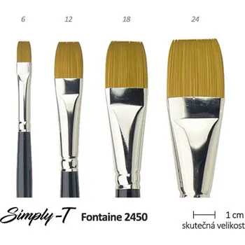 Umělecký štětec Štětec Simply-T Fontaine - plochý Velikost štětce: 18