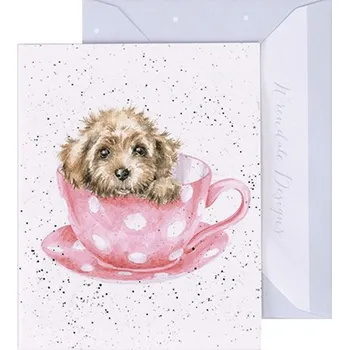 Wrendale Designs Dárková kartička Wrendale Designs "Teacup Pup" - Pes v hrnku