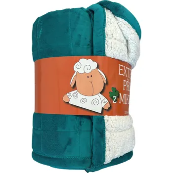 Deka z mikrovlákna OVEČKA Sleep well prošev jednobarevná petrolejová, 150x200cm