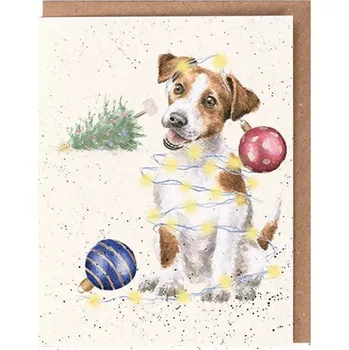 Wrendale Designs Dárková kartička Wrendale Designs "Joyful and Triumphant" - Pes, vánoční