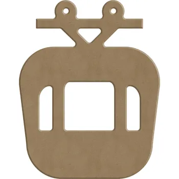 Gomille Dřevěný výřez k dekoraci Gomille, závěsný, 10x13 cm - Kabina lanovky