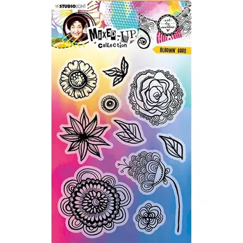 Razítko Studio Light Gelová razítka Studio Light "Mixed-Up", 10 ks - Květiny a lístečky