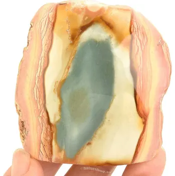 Přírodní kámen Dekorační pestrý jaspis polobroušený (Madagaskar) 218g