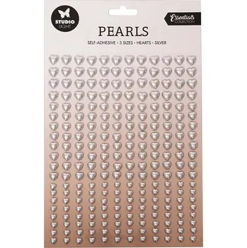 Studio Light Samolepicí srdíčka Studio Light, 240 ks - stříbrná