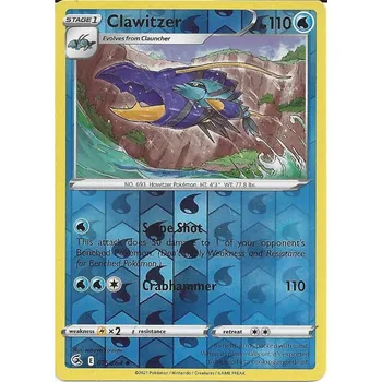 Sběratelská karetní hra Pokémon karta Clawitzer 075/264 Reverse Holo - Fusion Strike