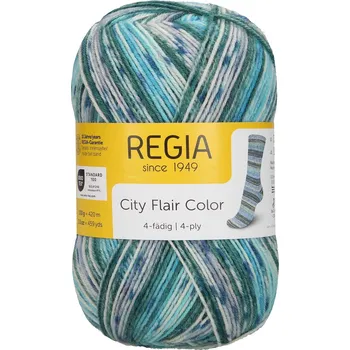 Příze Regia 4-Ply City Flair Color 3100 Fluorit (Ponožková příze Regia City Flair Color )