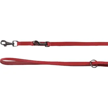 Vodítko pro psa Vodítko FLAMINGO Denver kožené přepínací červené 2,2x240cm